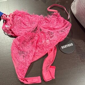 Babyboo Pink Lace Bodysuit